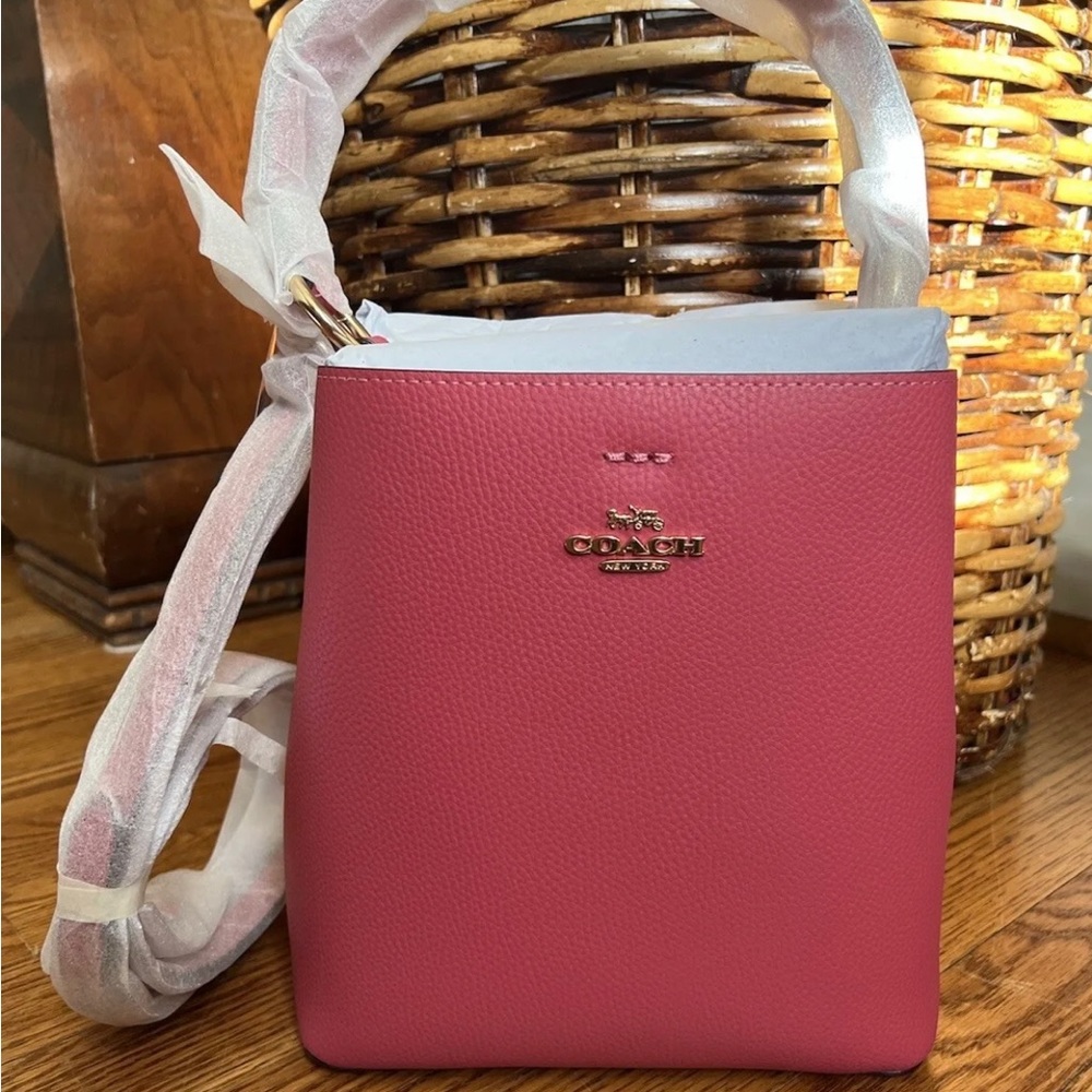 NWT New Coach Small Town Bucket Bag Strawberry Haze